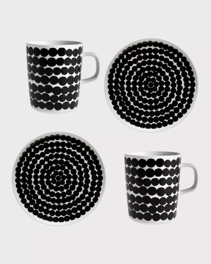 Marimekko Oiva Siirtolapuutarha Aamiaissetti 2 kpl muki + 2 kpl lautanen - Marimekko Kupit ja mukit - 6411254723555 - 1