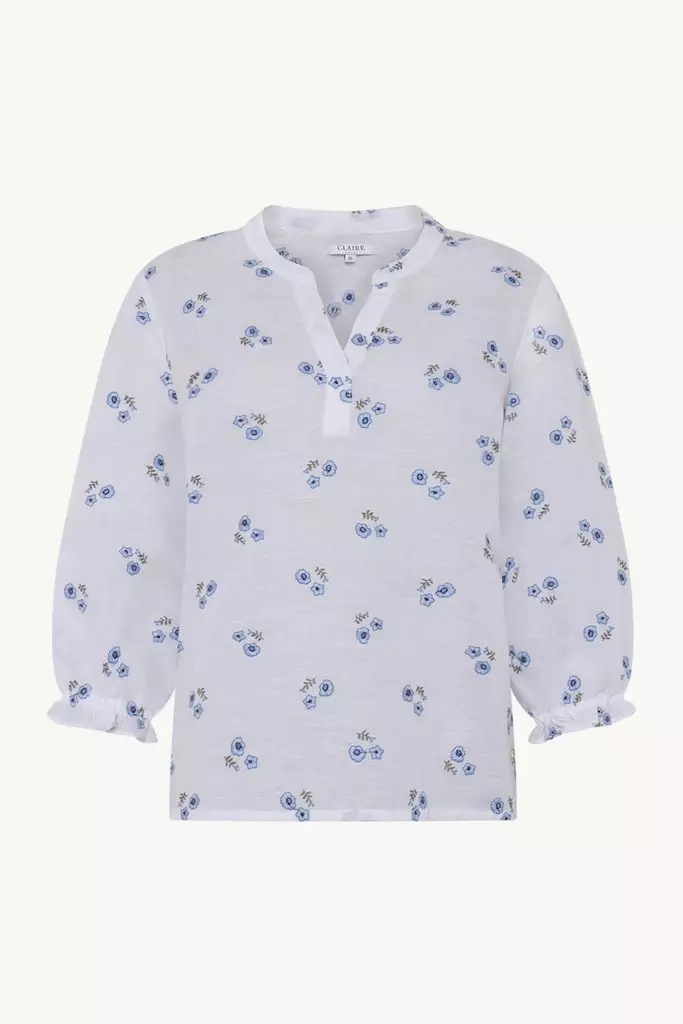 CLAIRE Rikkeliza Pellavapusero - Kangaspaidat - 25120973575-3185 - 1