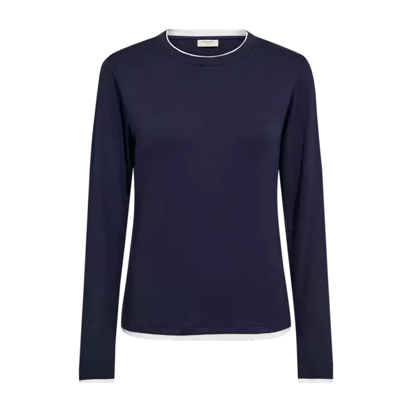 FREE/QUENT FQALVIN Viskoosielastaani Pitkähihainen Pusero - Trikoopaidat ja Collegepaidat - 261207725-7105 - 1