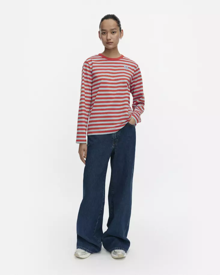 Marimekko Kioski Tasaraita Unikko Trikoopaita - Trikoopaidat ja Collegepaidat - 095081-905 - 1