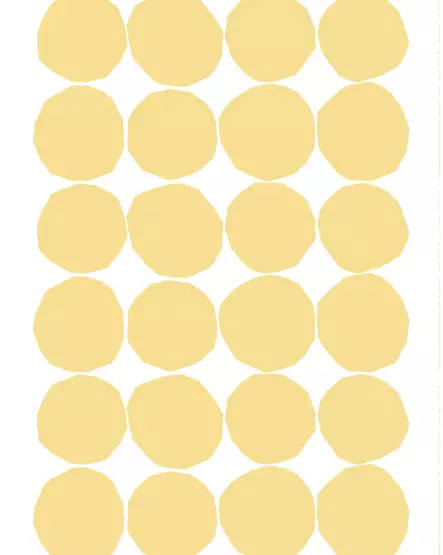 Marimekko Kivet Puuvillakangas, valkoinen, keltainen - Marimekko Kankaat - 6411254961926 - 1