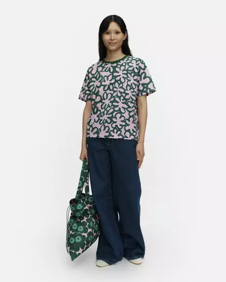 Marimekko Kioski Jakso Kukka T-Paita - Trikoopaidat ja Collegepaidat - 095488-366 - 1