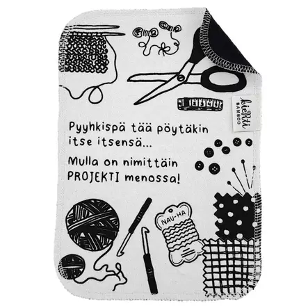 Kierti Bambu Tiskirätti "Kässäprojekti" - Keittiötekstiilit - 6409310057076 - 1