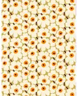 Marimekko Pieni Unikko Puuvillakangas, karamelli, kerma, lämmin oranssi - Marimekko Kankaat - 6411255015826 - 1