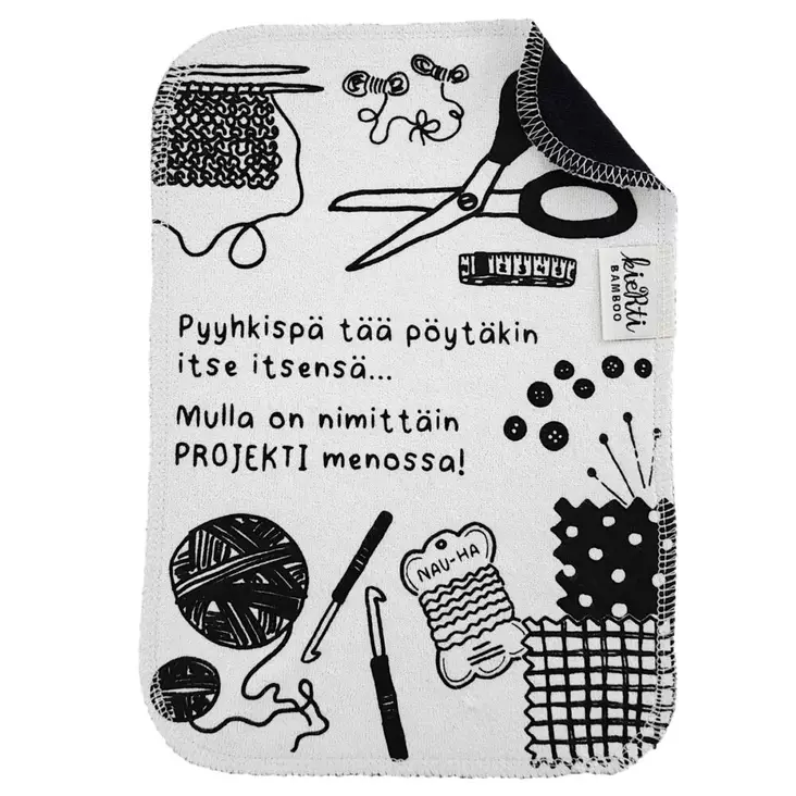 Kierti Bambu Tiskirätti "Kässäprojekti" - Keittiötekstiilit - 6409310057076 - 1