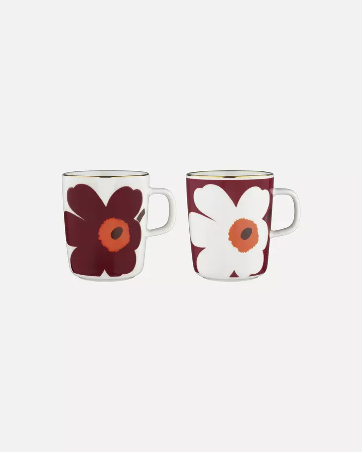 Marimekko Oiva Juhla Unikko Muki 2,5 dl / 2 kpl - Marimekko Kupit ja mukit - 6411255017646 - 1