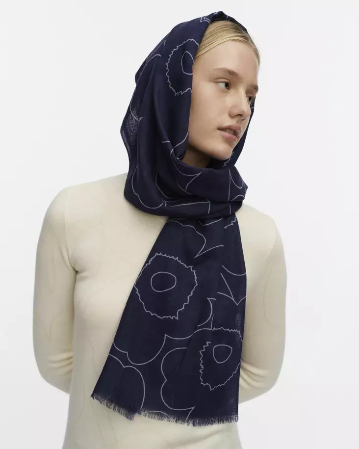 Marimekko Fiore Piirto Unikko Huivi - Pitkäthuivit - 6411255140436 - 1