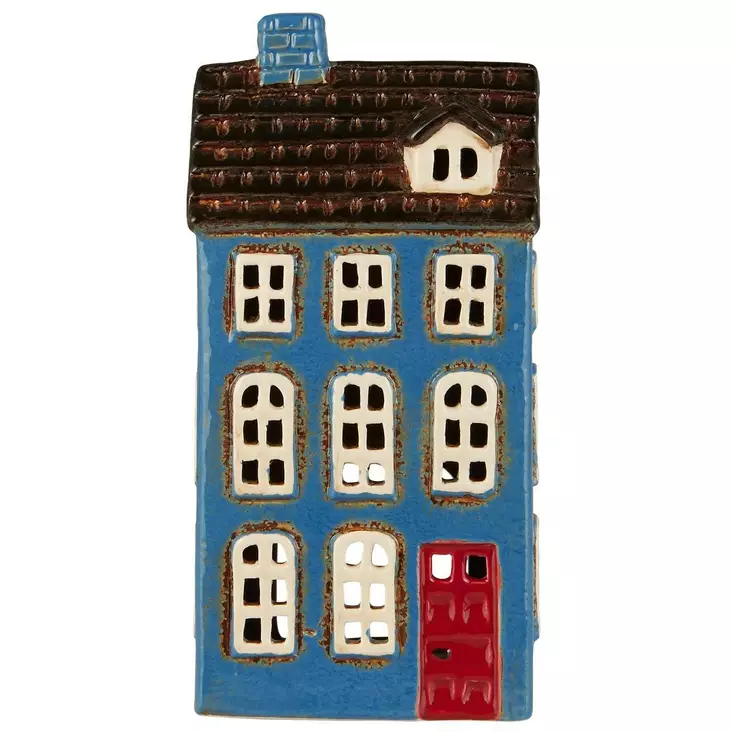 IB laursen DENMARK My Home Town Keraaminen Talolyhty Tuikulle - Sisustusesineet - 5709898367176 - 1