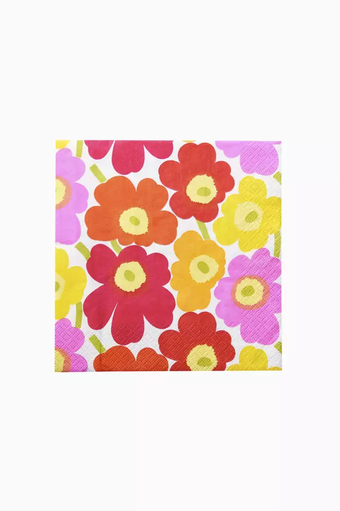 Marimekko Mini Unikko Lautasliina 33x33 cm | 20 kpl - Marimekko Servetit - 6411633140126 - 1