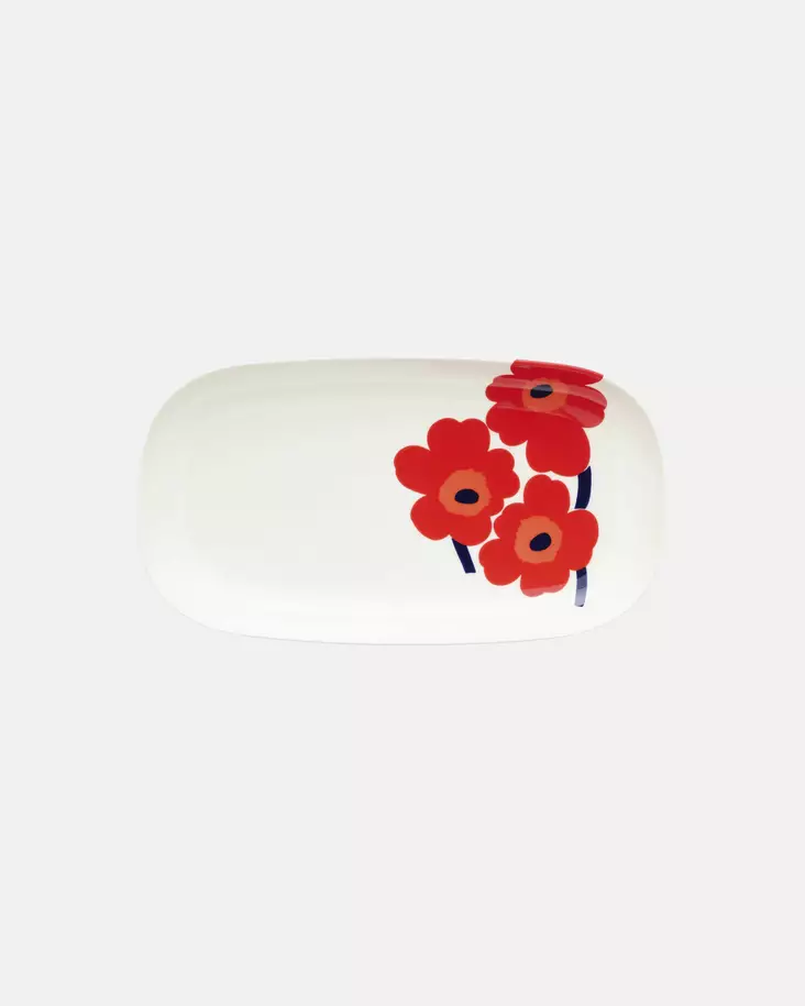 Marimekko Oiva Unikko Tarjoiluastia 17x32 cm - Marimekko Kulhot ja tarjoiluastiat - 6411255152866 - 1