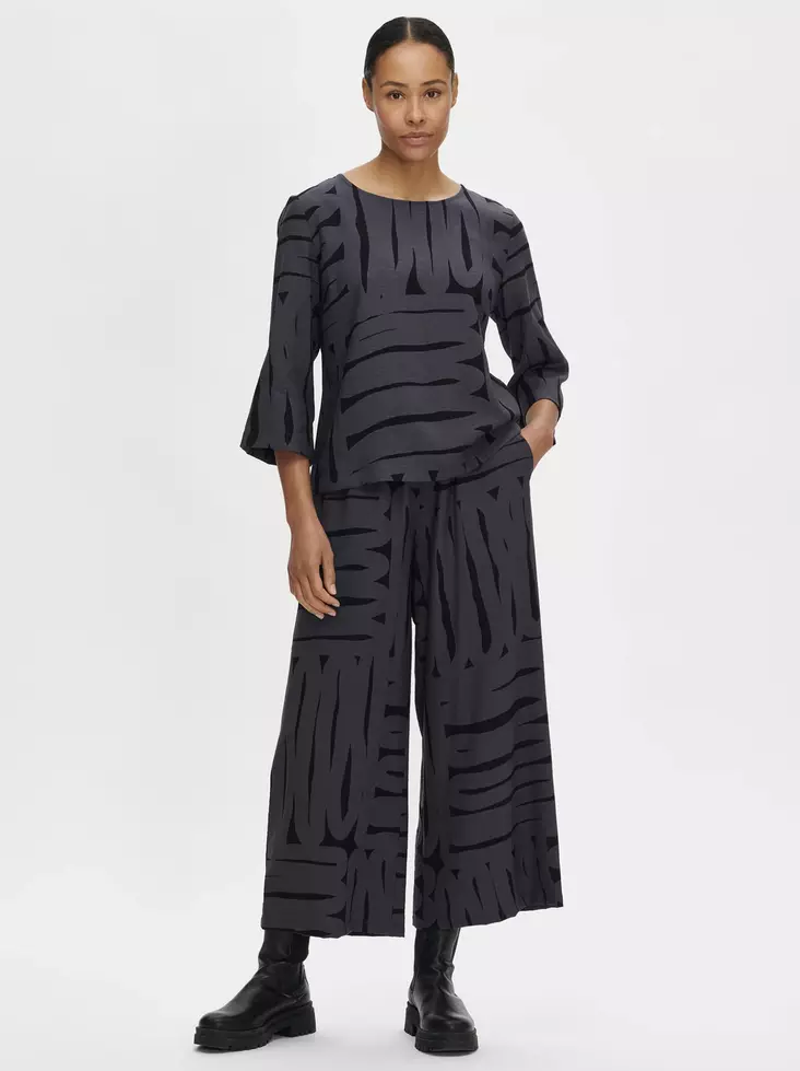 Nanso Kaiku Kuosillinen Pusero 3/4 -hiha - Kangaspaidat - 25428973-1306 - 1