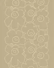 Marimekko Piirto Unikko Pellavakangas, pellava, valkoinen - Marimekko Kankaat - 6411254871317 - 1