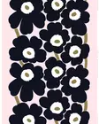 Marimekko Unikko Puuvillakangas, vaaleanpunainen, hiili, vaaleanruskea - Marimekko Kankaat - 6411255074267 - 1