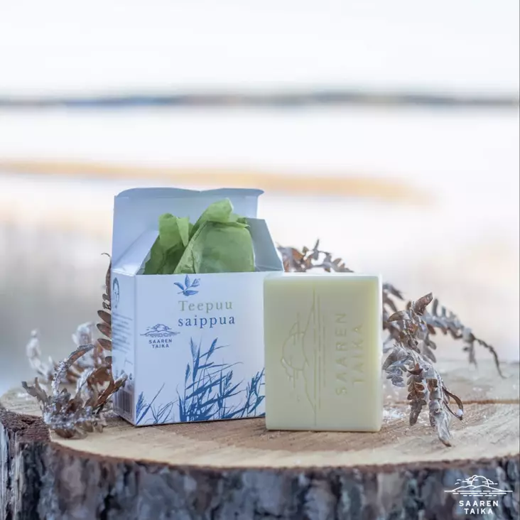 SAAREN TAIKA Teepuusaippua Pala 90 g - Muut kylpyhuonetuotteet - 6430069210227 - 1