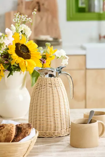 IB laursen DENMARK Thermoskannu 1,5 L Käsinkudottu Polyrottinki - Keittiövälineet - 5709898313388 - 2