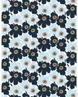 Marimekko Pieni Unikko Puuvillakangas, valkoinen, mustikka, kylmä sininen - Marimekko Kankaat - 6411255125228 - 1