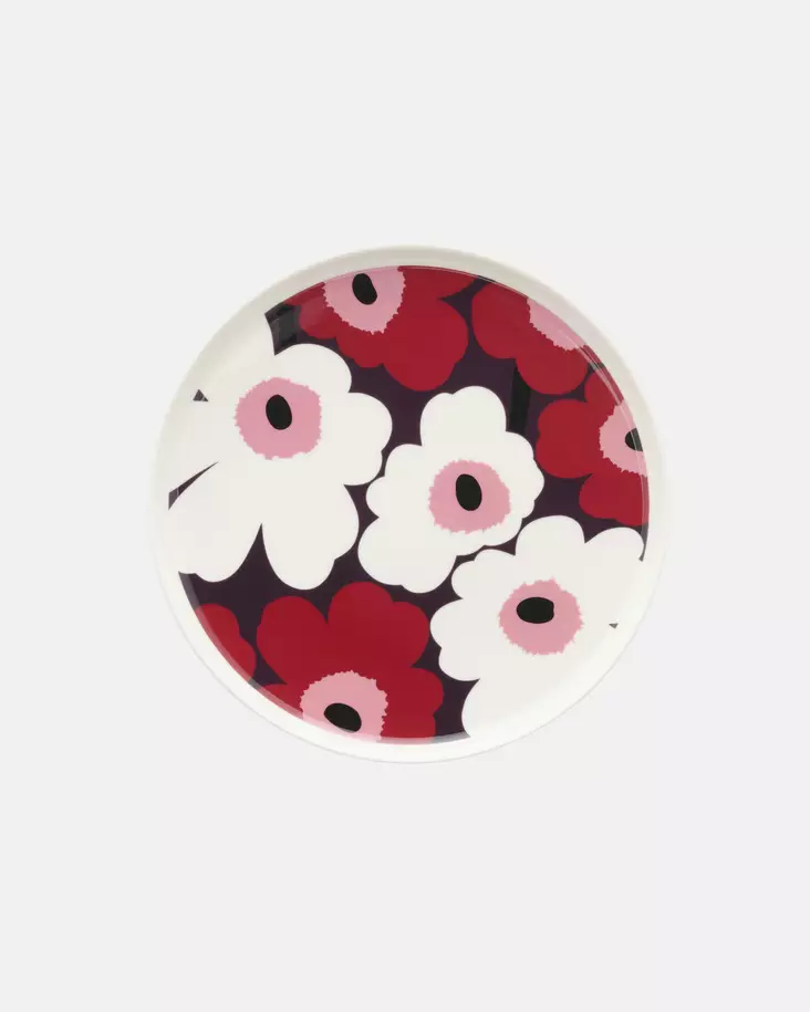 Marimekko Oiva Unikko Lautanen 25 cm - Marimekko Lautaset - 6411255129578 - 1