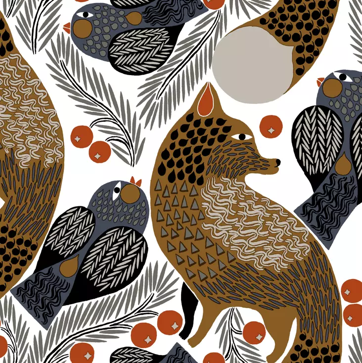 Marimekko Ketunmarja Lautasliina 33x33 cm | 20 kpl - Marimekko Servetit - 6411633140638 - 1