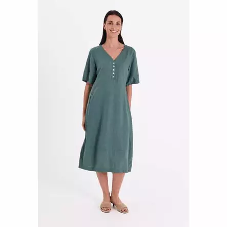 FREE/QUENT FQLAVA Pellava-Viskoosi Mekko 3/4-hiha - Kangasmekot - 262207888-2099 - 1