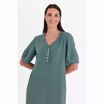 FREE/QUENT FQLAVA Pellava-Viskoosi Mekko 3/4-hiha - Kangasmekot - 262207888-2099 - 2