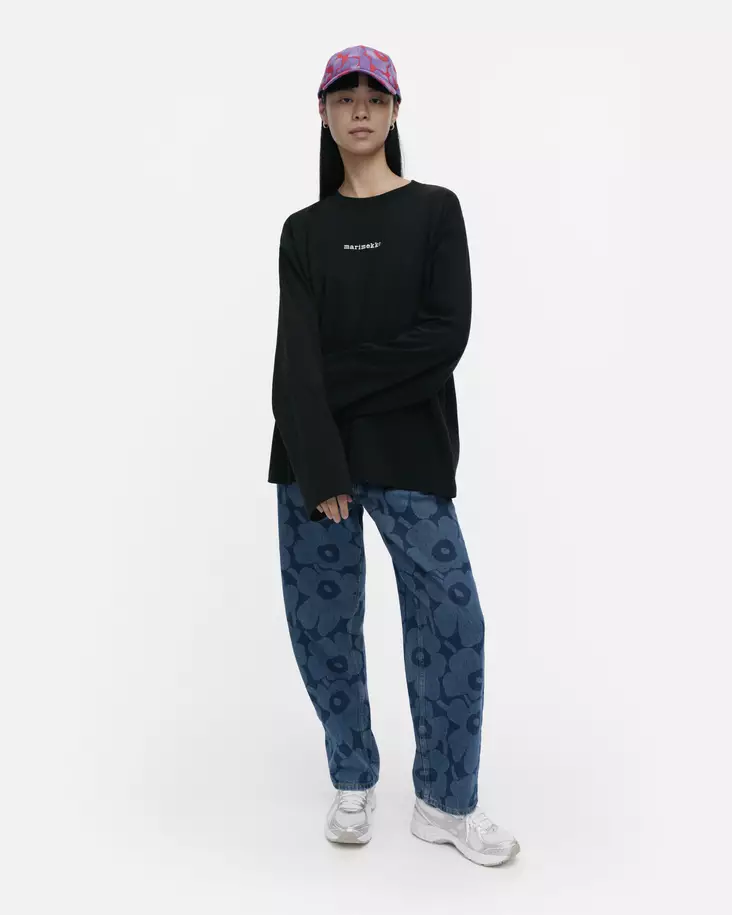 Marimekko Kioski Reunat Logo Placement - Trikoopaidat ja Collegepaidat - 094563-919 - 1