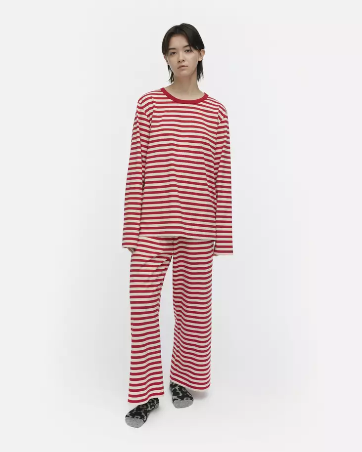 Marimekko Kioski Tasaraita Unisex Trikoopaita - Trikoopaidat ja Collegepaidat - 094806-899 - 1