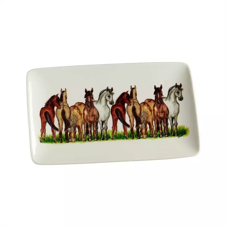 NÄÄSGRÄNSGÅRDEN Lautanen Hevoset 21x13 cm - Astiat - 7340024019309 - 1