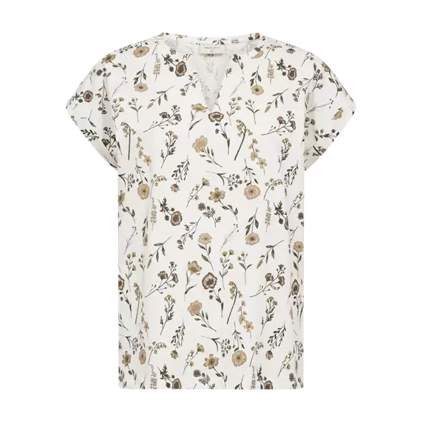 FREE/QUENT FQVIVA Kuosillinen Lyhythihainen Paita - Trikoopaidat ja Collegepaidat - 262207664-2109 - 1