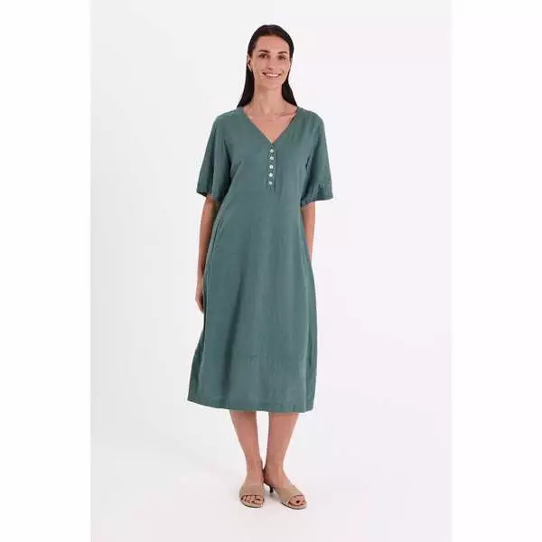 FREE/QUENT FQLAVA Pellava-Viskoosi Mekko 3/4-hiha - Kangasmekot - 262207888-2099 - 1