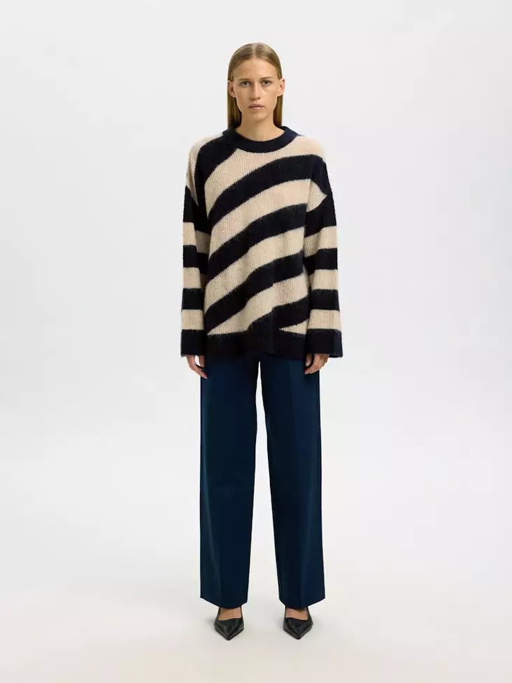 SELECTED FEMME SLFALMINA Oversize Neulepusero - Neulepaidat, -tunikat, -mekot - 25616099300DARKSA - 1