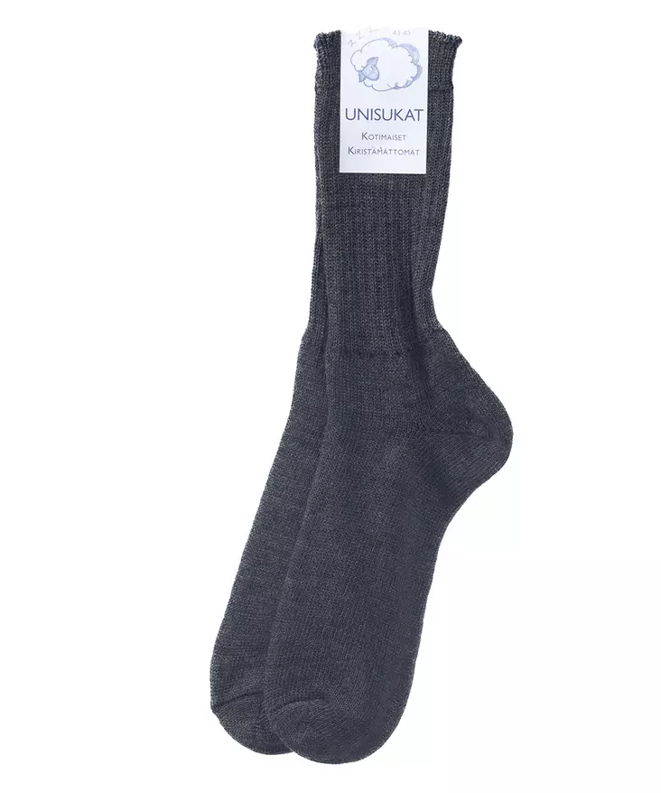 Kotimaiset Kiristämättömät Unisukat - Villasukat - UNISUKATHARMAA - 1