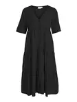 VILA Prisilla Lyhythihainen Midi Mekko - Kangasmekot - 77714076605BLACKB - 1