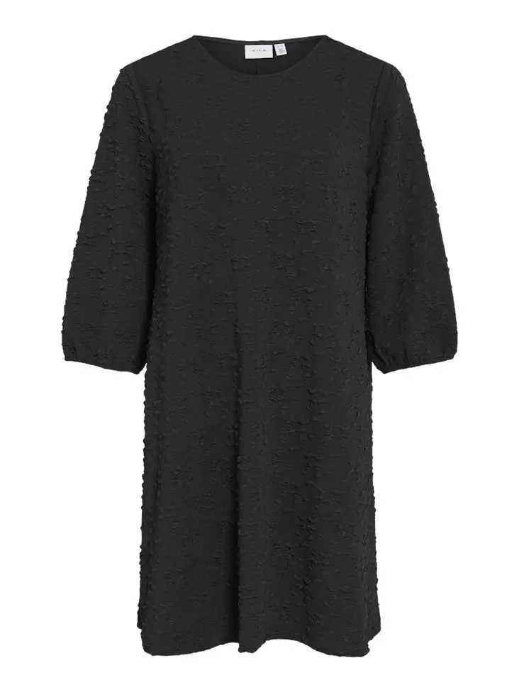 VILA Crona Pyöreäpääntienen Mekko - Trikoomekot ja Collegemekot - 25614111114BLACKB - 1