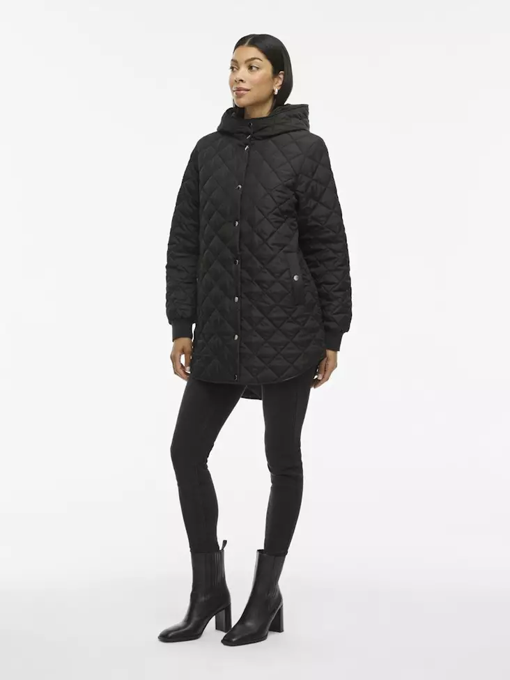 VILA Tate Hupullinen Tikattu Takki - Kevyttakit ja Liivit - NOS14110978BLACKB - 1