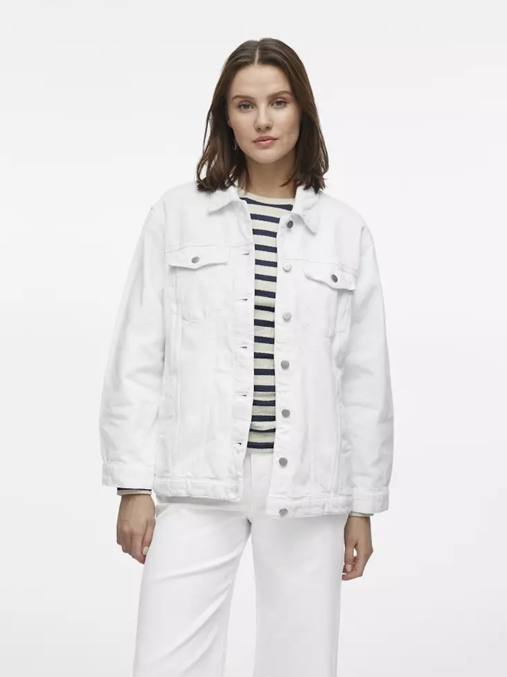 VILA Mey Klassinen Farkkutakki Loose Fit - Farkkutakit - 25214100668WHITED - 1