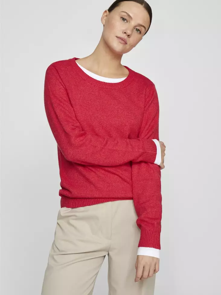 VILA VIRIL Pyöreäpäänteinen Neulepaita - Neulepaidat, -tunikat, -mekot - NOS14054177BARBAD - 1