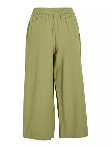 VILA VIPRISILLA Korkeavyötäröiset Culottes Housut - Cropped, 7/8 -lahje - 25114096234SAGE - 2