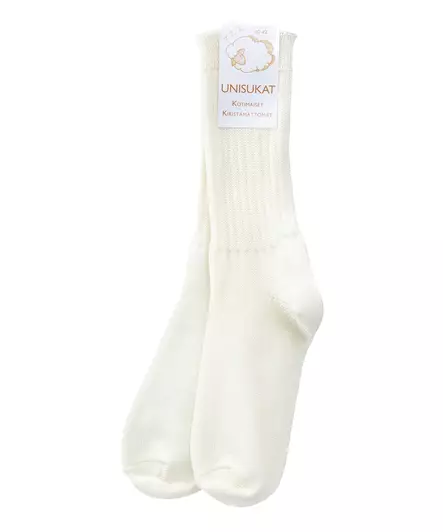 Kotimaiset Kiristämättömät Unisukat - Villasukat - UNISUKATLVALKOINE - 1