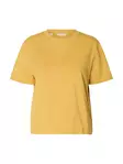 SELECTED WOMEN SLFESSENTIAL Lyhythihainen T-paita - Trikoopaidat ja Collegepaidat - NOS16087919OCHRE - 6