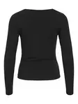 VILA Nora Pyöreäpäänteinen Pitkähihainen Paita - Trikoopaidat ja Collegepaidat - NOS14104154BLACBE - 6