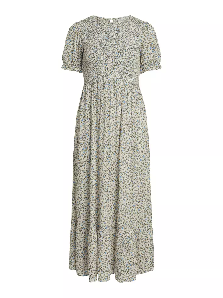 VILA Greis Lyhythihainen Pitkä Mekko - Kangasmekot - 25314097668CENDRE - 1