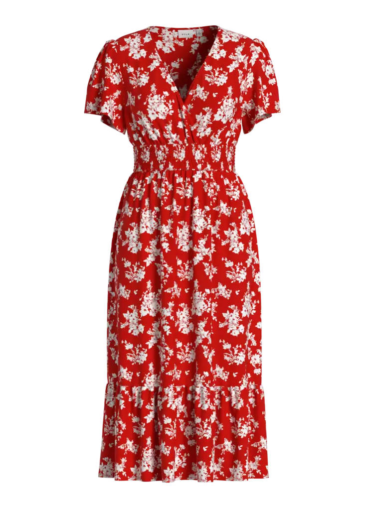 VILA VIMATTHILDE Lyhythihainen Maksimekko - Kangasmekot - 26314118274MARSRE - 1