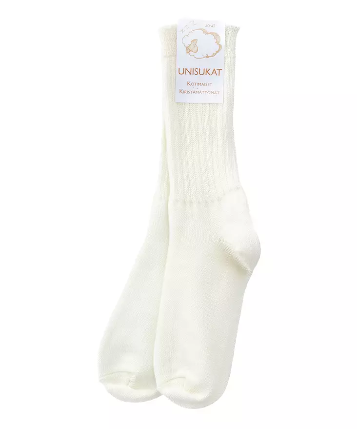 Kotimaiset Kiristämättömät Unisukat - Villasukat - UNISUKATLVALKOINE - 1