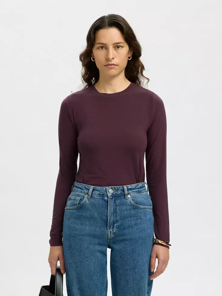 SELECTED FEMME Manja Pyöreäpäänteinen Trikoopaita - Trikoopaidat ja Collegepaidat - NOS16094343FIG - 1