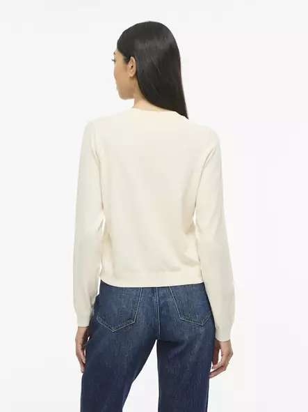 VILA VILOLLO Lyhyt Neuletakki Napituksella - Neuletakit - 26114112172SANDSH - 2