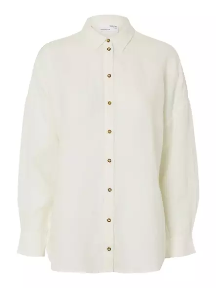 SELECTED FEMME Linnie Nova Pellava Paitapusero - Kangaspaidat - 25216097483SNOWWH - 1