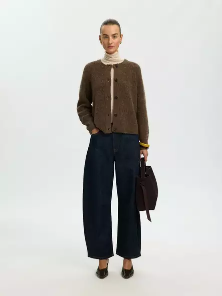 SELECTED WOMEN SLWLulu Lyhyt Alpakka Villaneuletakki - Neuletakit - NOS16074481DACHSH - 1