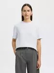 SELECTED FEMME Tenny Pyöreäpäänteinen T-paita - Trikoopaidat ja Collegepaidat - NOS16099930SNOWWH - 1