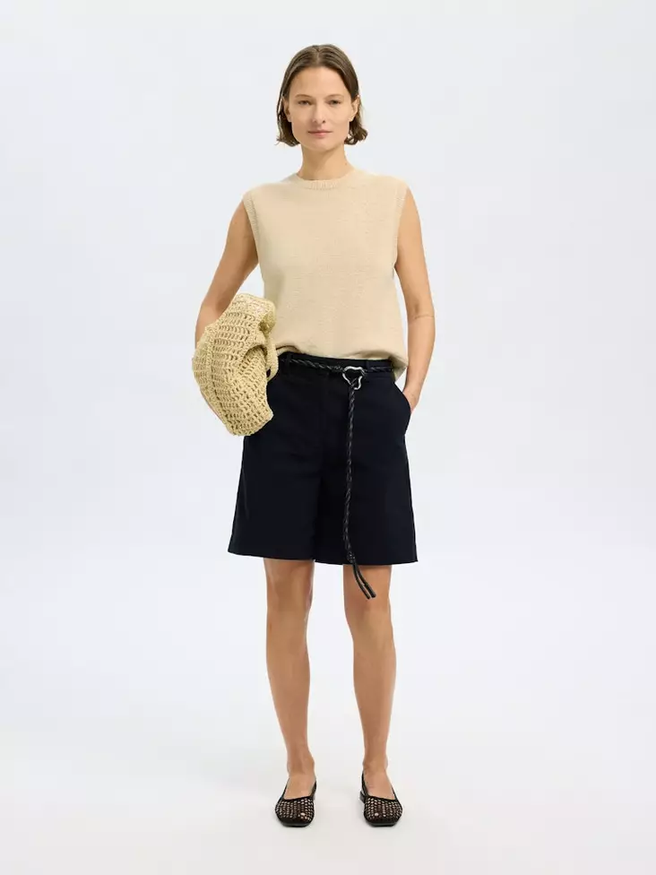 SELECTED FEMME Alma Puuvillaneuleliivi - Neulepaidat, -tunikat, -mekot - 25316097489BIRCH - 1