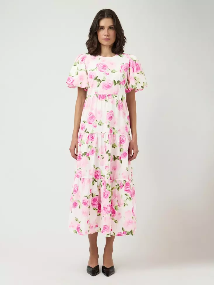 Y.A.S YASCOLEA Kukkakuosinen Midimekko - Kangasmekot - 26226039298STARWH - 1